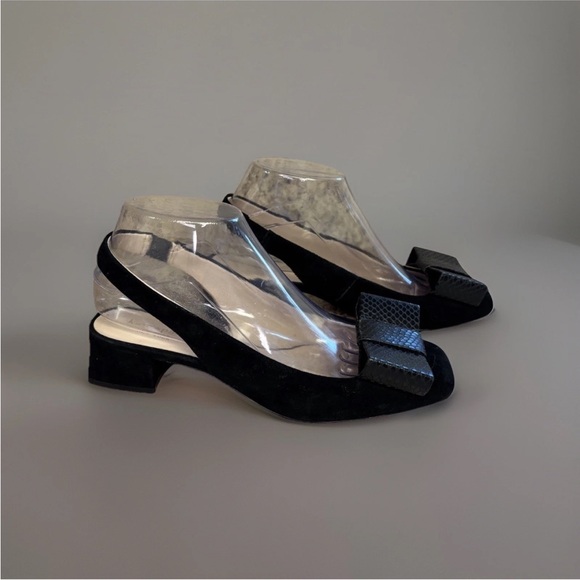 Kate Spade Black Slingback Heels with Bow - Picture 9 of 9